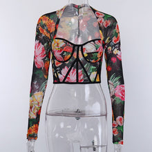 Load image into Gallery viewer, Sexy Backless Fashion Floral Print Blouse