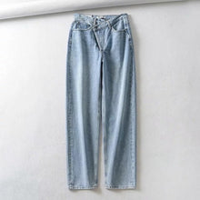 Load image into Gallery viewer, Irregular Fashion Denim Wide Leg Pants High Waist Jean