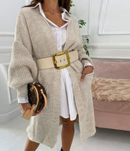 Load image into Gallery viewer, Knitted Open Stitch Cardigan Sweater for Women Front Pocket